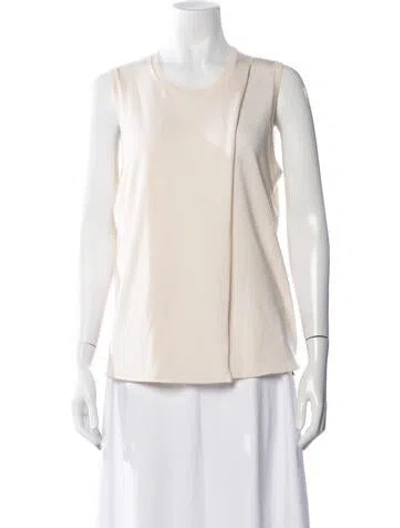 Pre-owned Theory Wool Crew Neck Sweater In Neutrals