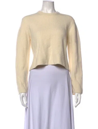 Pre-owned Theory Wool Crew Neck Sweater In Neutrals
