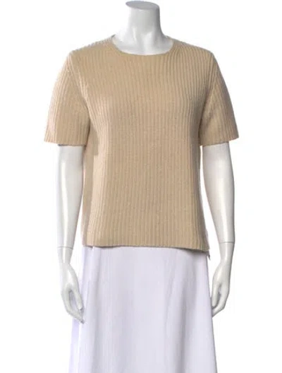 Pre-owned Theory Wool Crew Neck Sweater In Neutrals