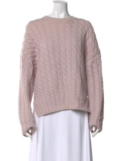 Pre-owned Theory Wool Crew Neck Sweater In Pink