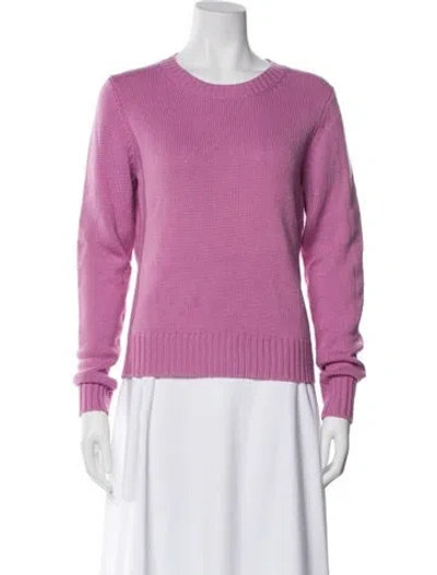 Pre-owned Theory Wool Crew Neck Sweater In Pink