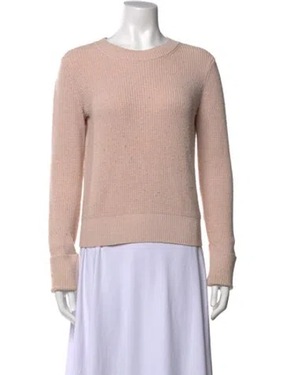 Pre-owned Theory Wool Crew Neck Sweater In Pink