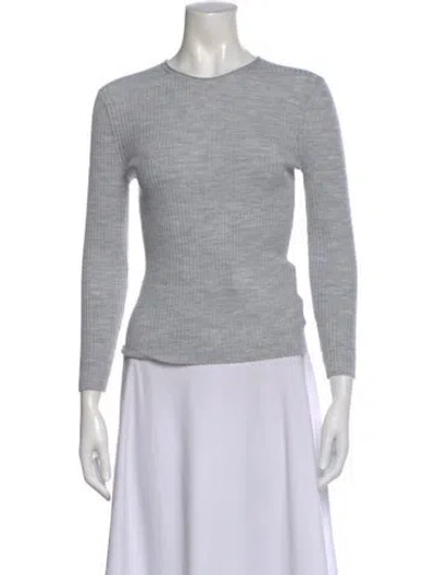 Pre-owned Theory Wool Crew Neck Sweater W/ Tags In Gray