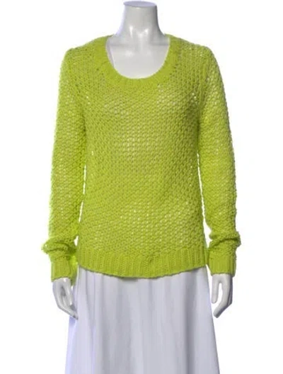 Pre-owned Theory Wool Crew Neck Sweater W/ Tags In Green