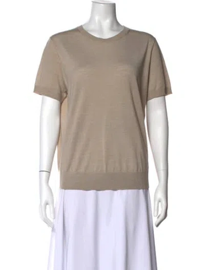 Pre-owned Theory Wool Crew Neck Sweater W/ Tags In Neutral