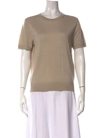 Pre-owned Theory Wool Crew Neck Sweater W/ Tags In Neutral