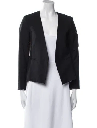 Pre-owned Theory Wool Evening Jacket In Black