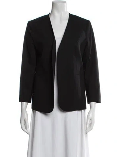 Pre-owned Theory Wool Evening Jacket In Black