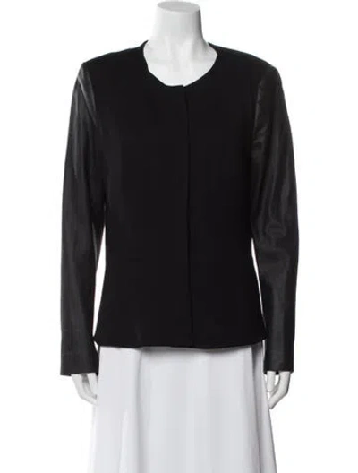 Pre-owned Theory Wool Evening Jacket In Black