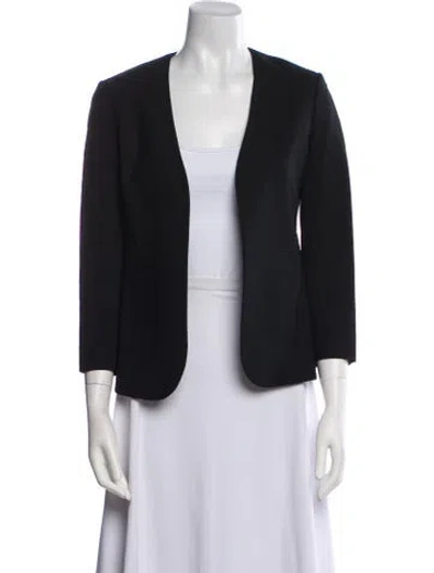 Pre-owned Theory Wool Evening Jacket In Blue