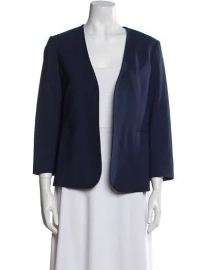 Pre-owned Theory Wool Evening Jacket In Blue