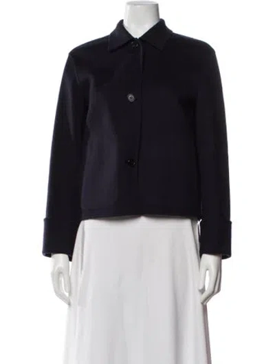 Pre-owned Theory Wool Evening Jacket In Blue