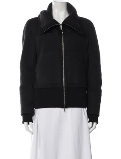 Pre-owned Theory Wool Evening Jacket In Gray