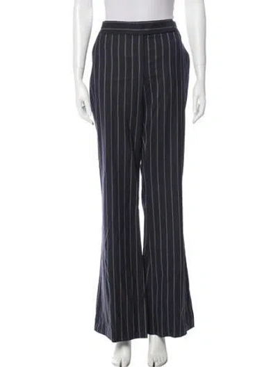 Pre-owned Theory Wool Flared Pants In Blue