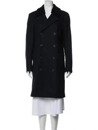 Pre-owned Theory Wool Fur Coat In Multi