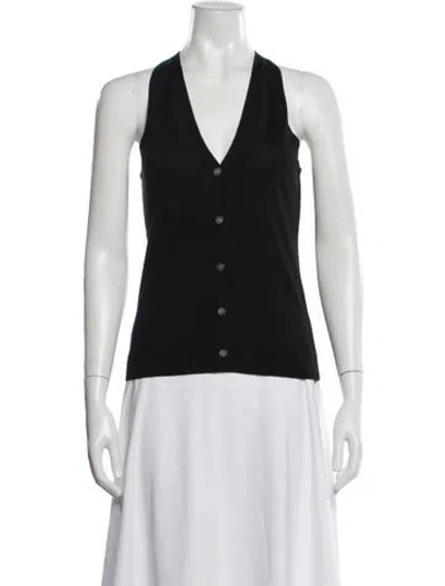 Pre-owned Theory Wool Halterneck Sweater In Black
