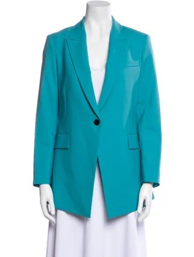 Pre-owned Theory Wool Jacket In Blue