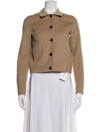 Pre-owned Theory Wool Jacket In Brown