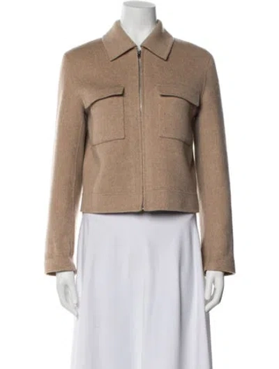 Pre-owned Theory Wool Jacket In Brown