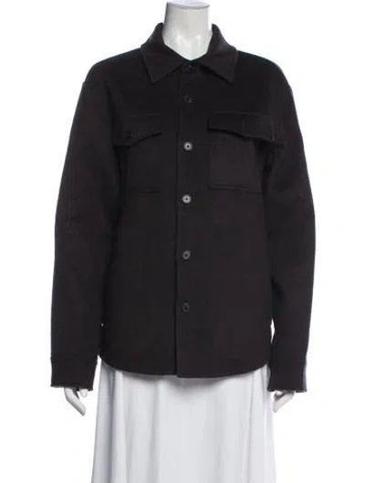 Pre-owned Theory Wool Jacket In Brown