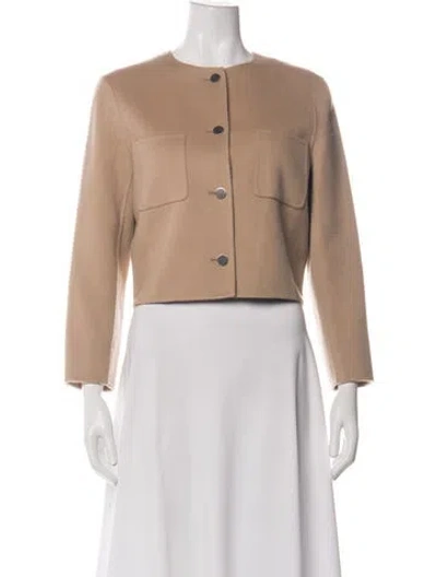 Pre-owned Theory Wool Jacket In Brown