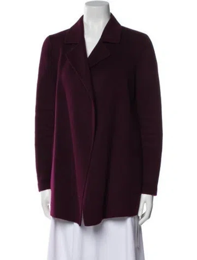 Pre-owned Theory Wool Jacket In Burgundy