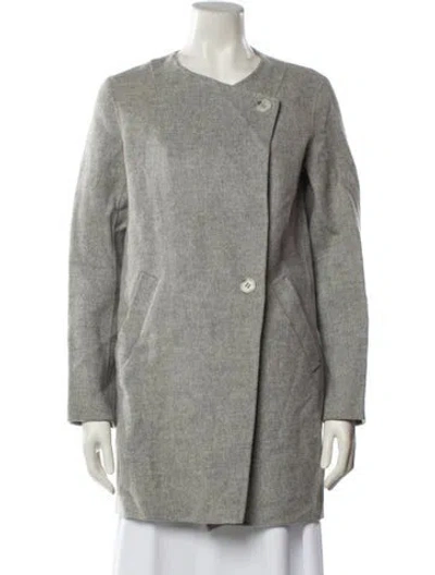 Pre-owned Theory Wool Jacket In Gray