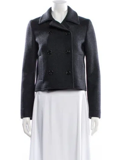 Pre-owned Theory Wool Jacket In Gray