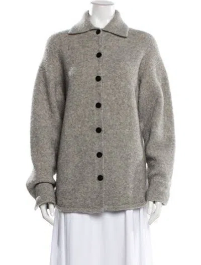 Pre-owned Theory Wool Jacket In Gray