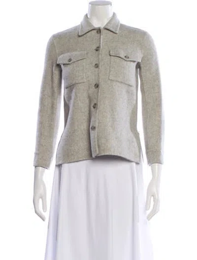 Pre-owned Theory Wool Jacket In Gray