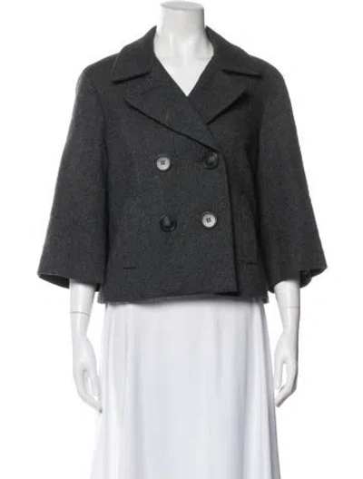 Pre-owned Theory Wool Jacket In Gray