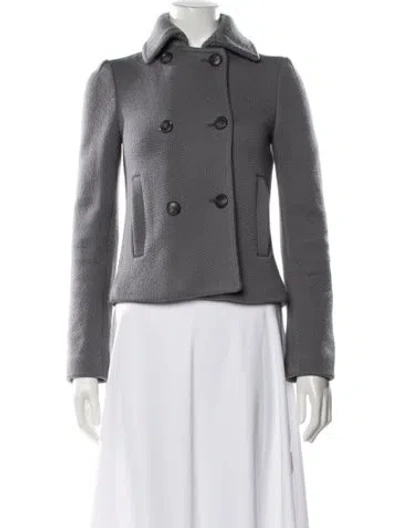 Pre-owned Theory Wool Jacket In Gray
