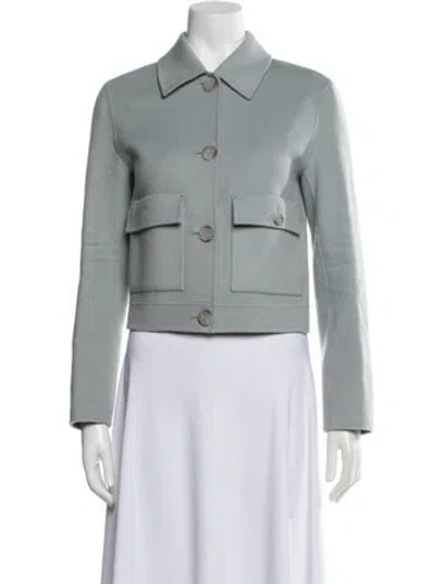 Pre-owned Theory Wool Jacket In Gray