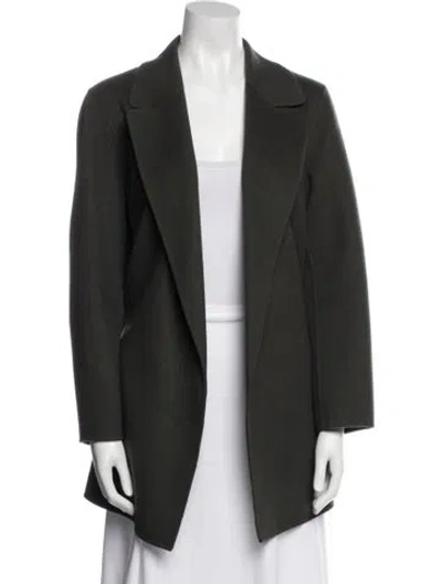 Pre-owned Theory Wool Jacket In Green