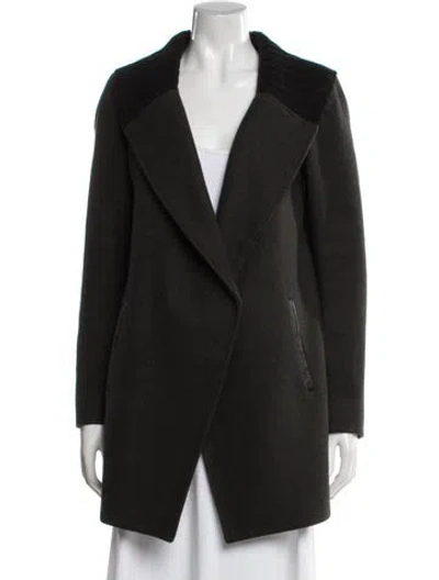 Pre-owned Theory Wool Jacket In Green