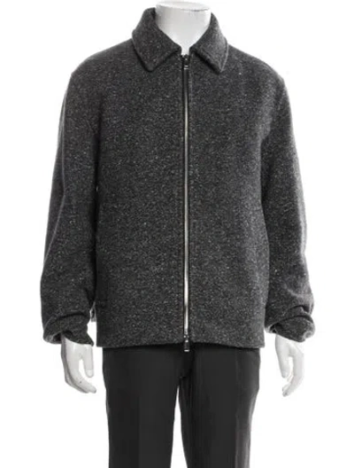 Pre-owned Theory Wool Jacket In Grey
