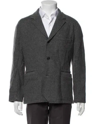 Pre-owned Theory Wool Jacket In Grey