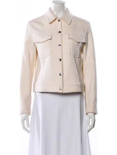 Pre-owned Theory Wool Jacket In Neutral
