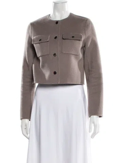 Pre-owned Theory Wool Jacket In Neutral