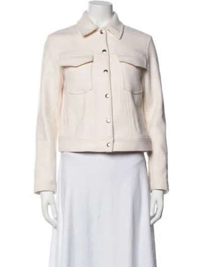 Pre-owned Theory Wool Jacket In Neutral