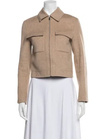 Pre-owned Theory Wool Jacket In Neutrals