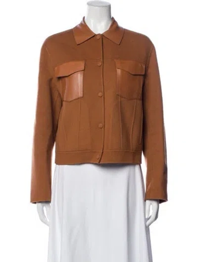 Pre-owned Theory Wool Jacket In Neutrals