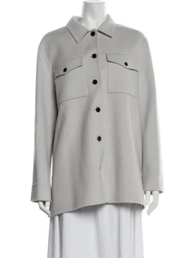 Pre-owned Theory Wool Jacket In Neutrals