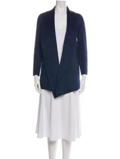 Pre-owned Theory Wool Jacket W/ Tags In Blue