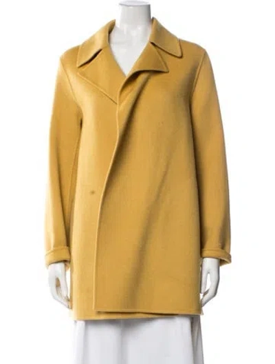 Pre-owned Theory Wool Jacket In Yellow