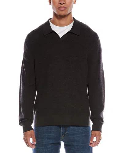 THEORY THEORY WOOL JOHNNY COLLAR SWEATER