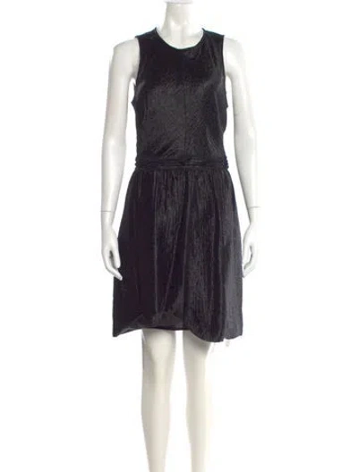 Pre-owned Theory Wool Knee-length Dress In Black