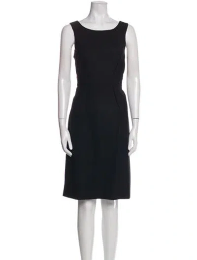 Pre-owned Theory Wool Knee-length Dress In Black