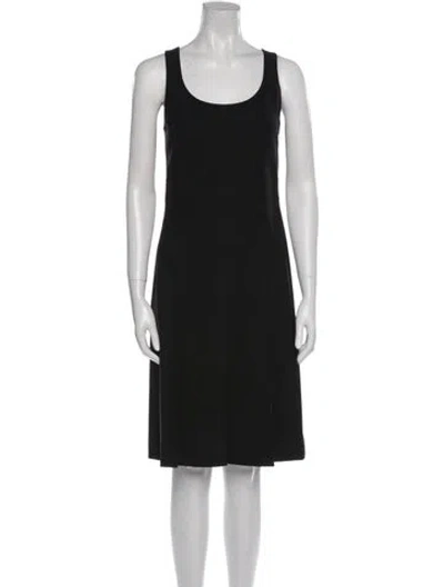 Pre-owned Theory Wool Knee-length Dress In Black