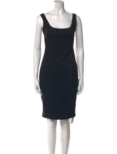 Pre-owned Theory Wool Knee-length Dress In Black